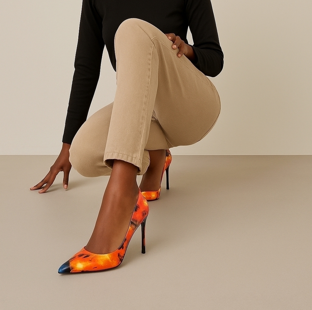 Color Splash Stiletto Heels – Bold & Artistic Elegance
